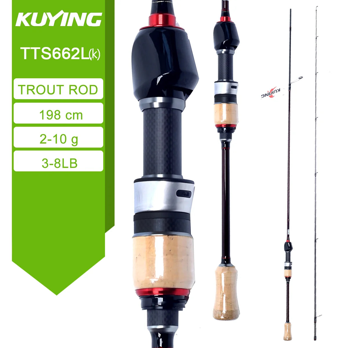 Kuying Teton Carbon Spinning Casting Fishing Lure Rod Fuji Parts