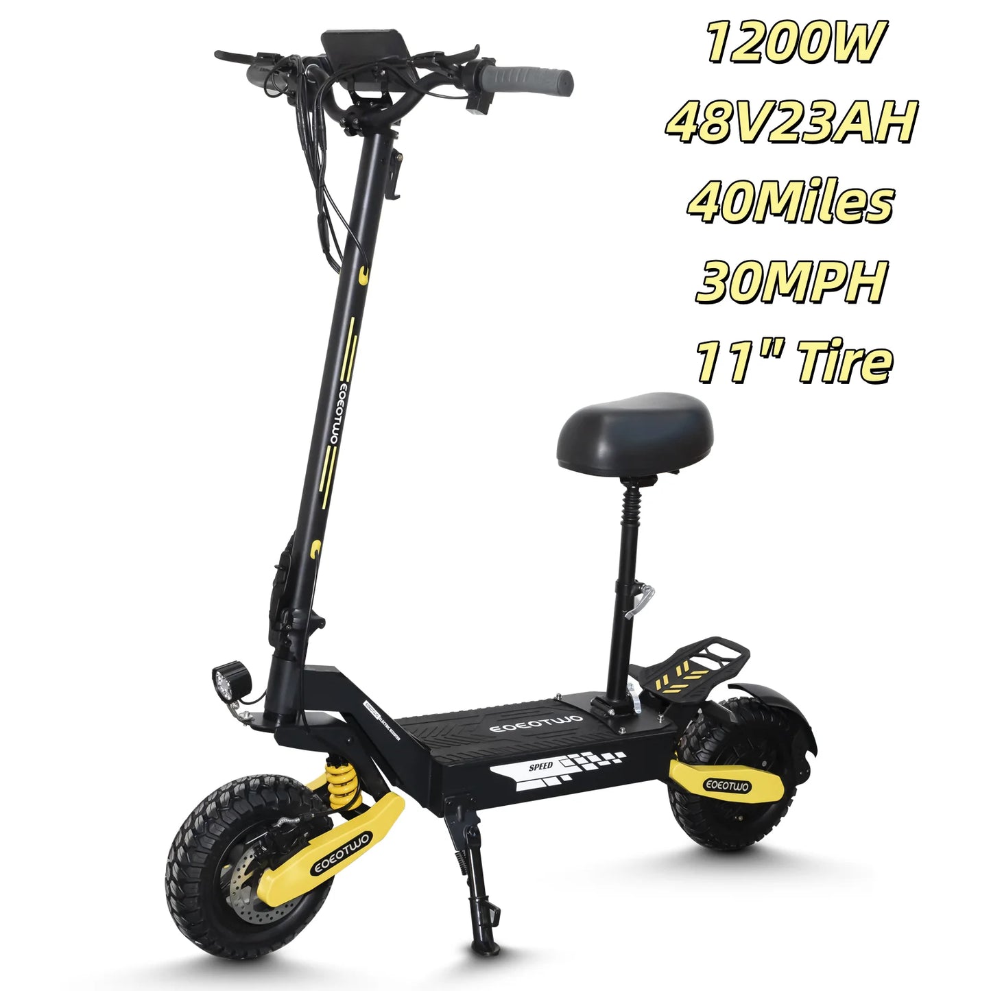 EOEOTWO 1200W Off Road Electric Scooter For Adults Long Range