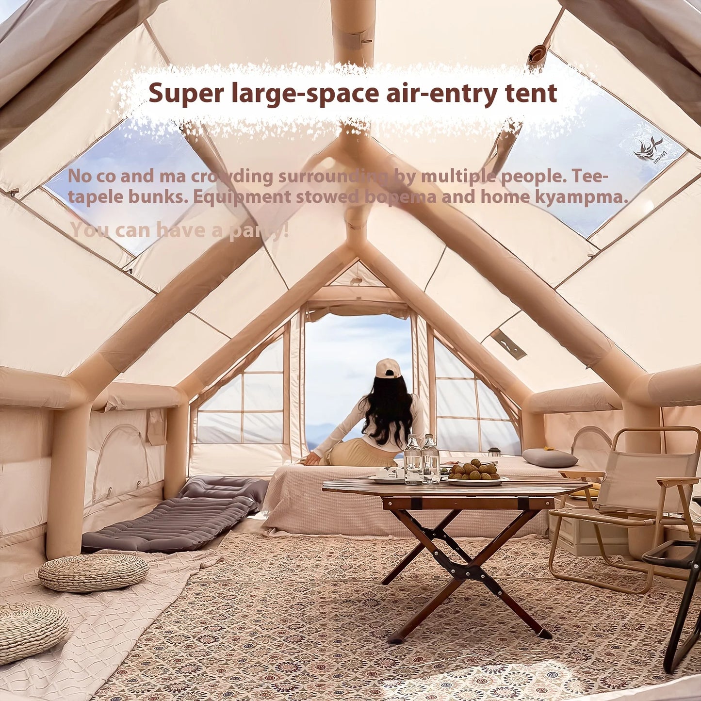Pakicetus Inflatable Family Camping Tents For Adults