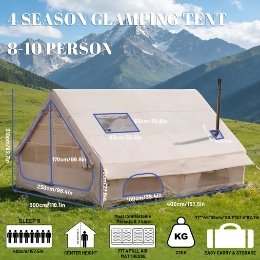Inflatable Camping Tent With Skylight And Breathable Mesh Design