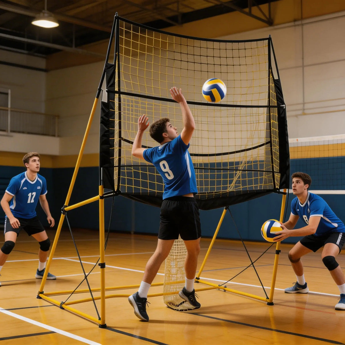 Adjustable Volleyball Training Net System for Indoor and Outdoor Practice