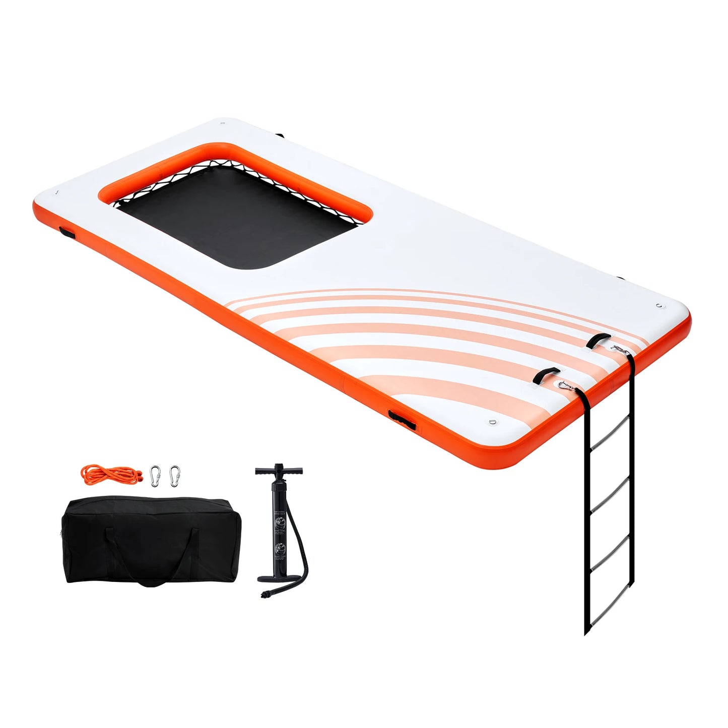 SucceBuy Inflatable Floating Dock Platform Non-Slip Water Mat