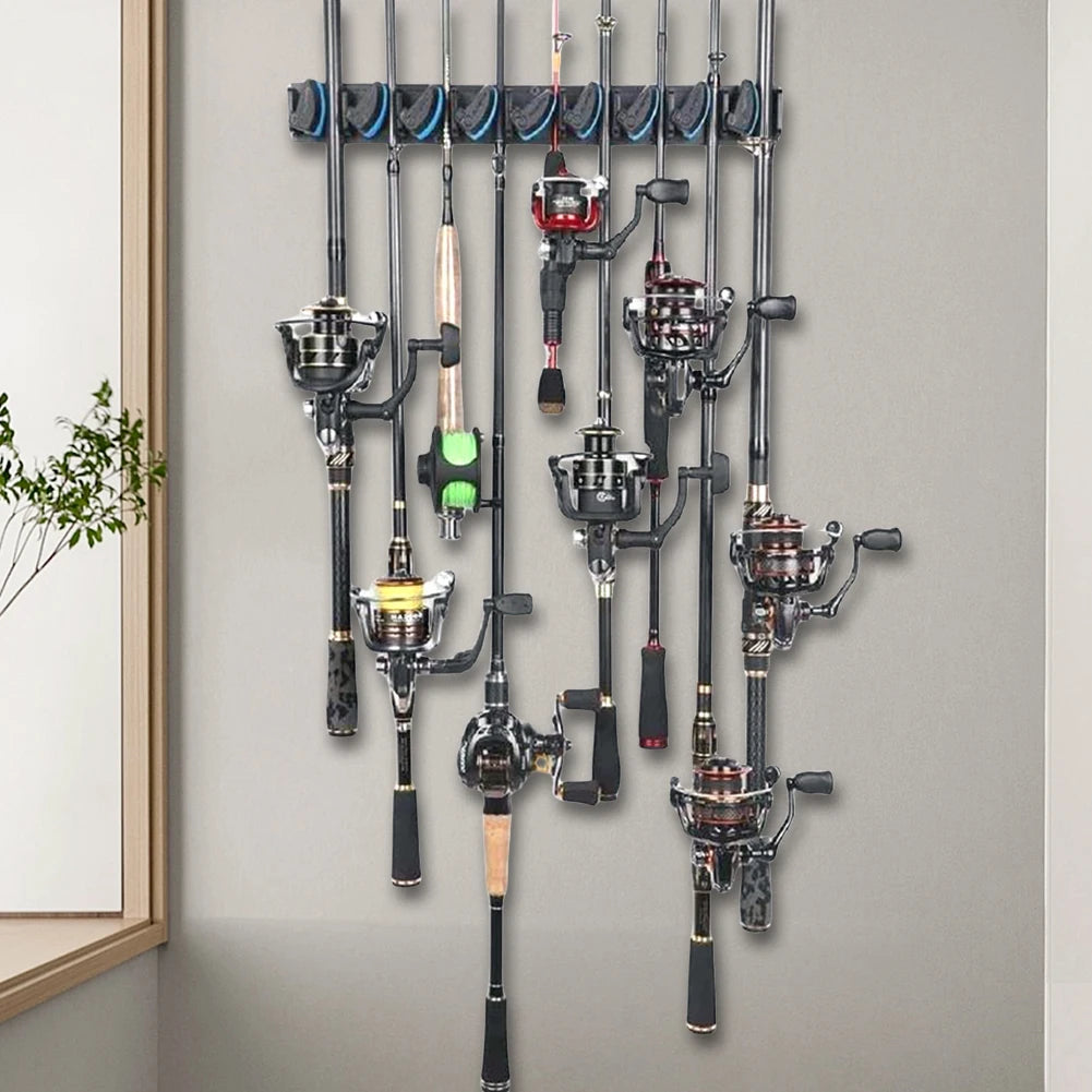 Wall Mounted Fishing Rod Holder Vertical And Horizontal Storage