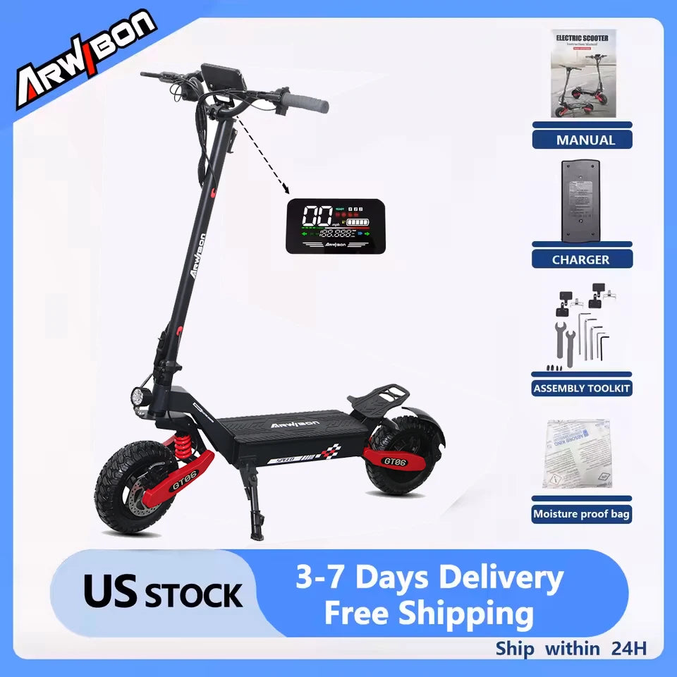 Arwibon 1200W Foldable Electric Scooter Smooth City Travel