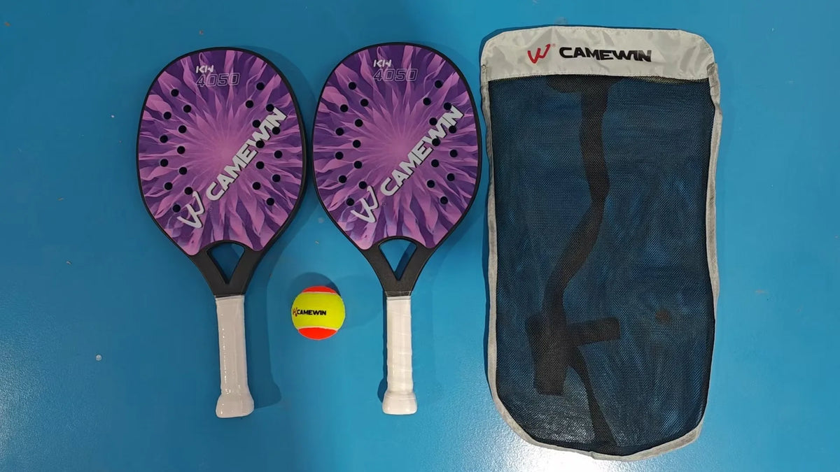 Portable Beach Tennis Rackets for Kids with Lightweight EVA Core