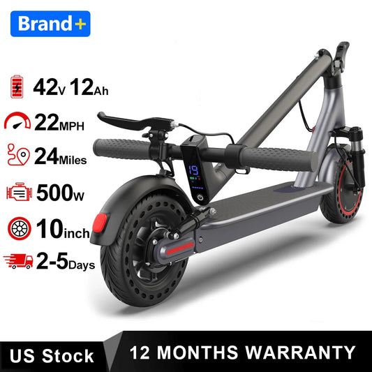 Aovopro 500W Foldable Adult Electric Scooter With Dual Brakes