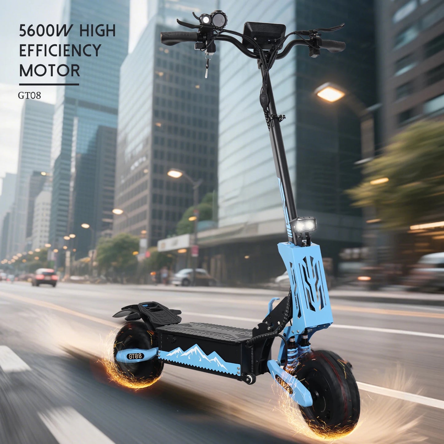 Arwibon 5600W Dual Motor Folding Electric Scooter With Seat