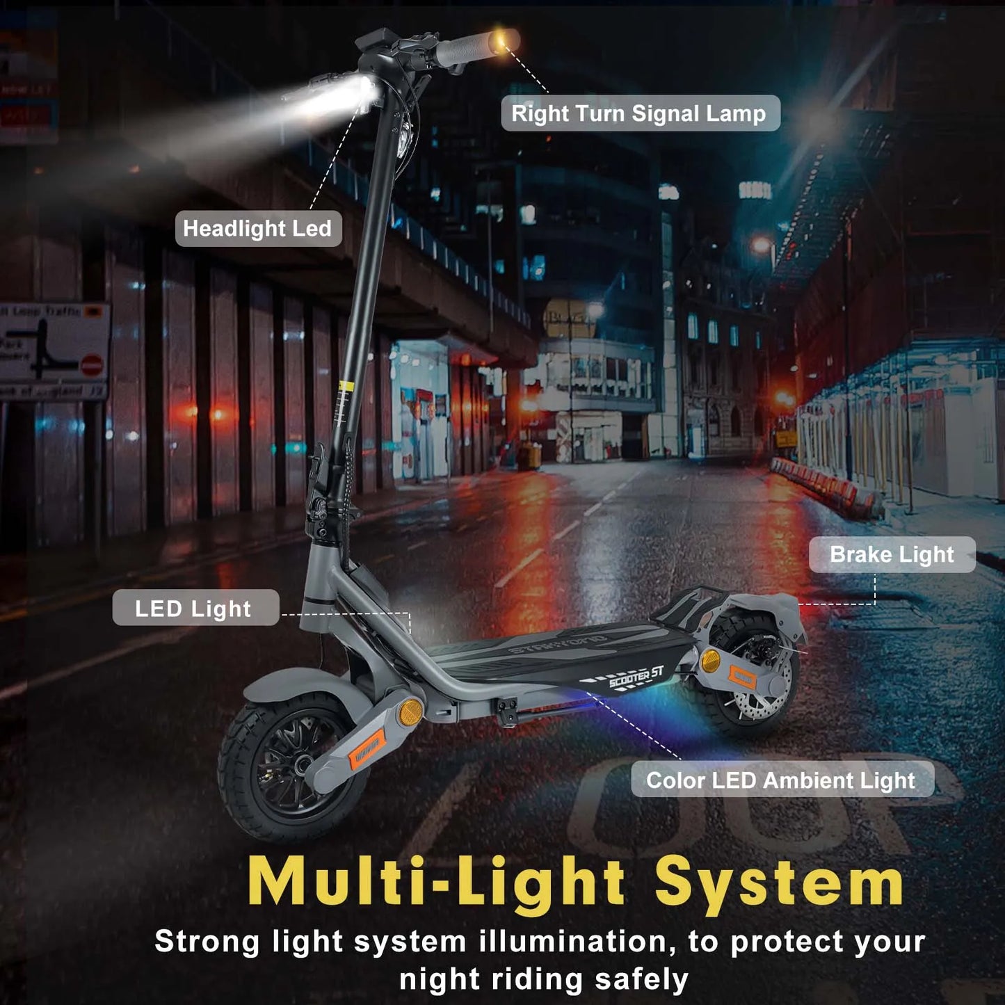 BIkydom Electric Scooter 1200W 48V Foldable With Disc Brakes