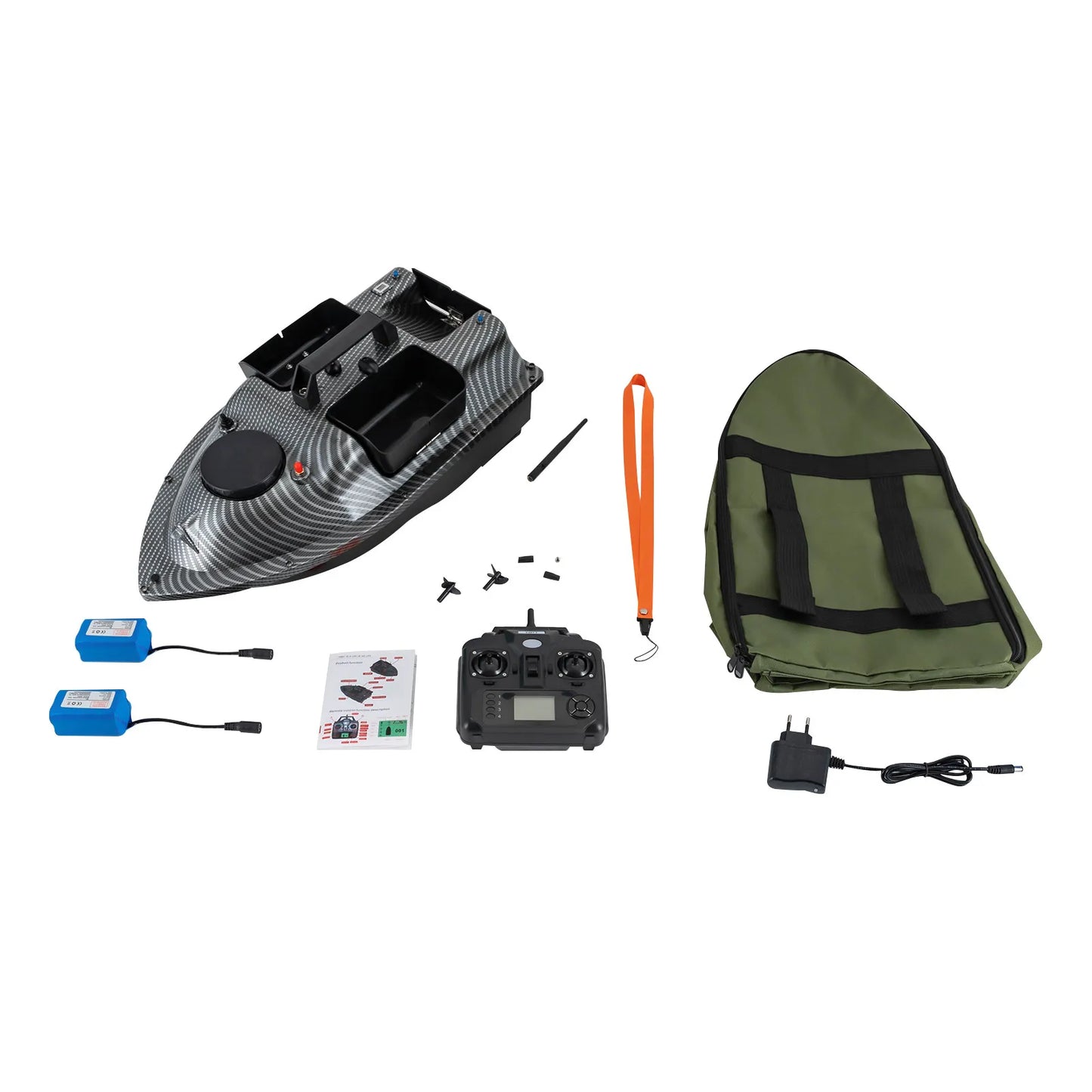 Rechargeable GPS Fishing Bait Boat With Dual Batteries 16 Points