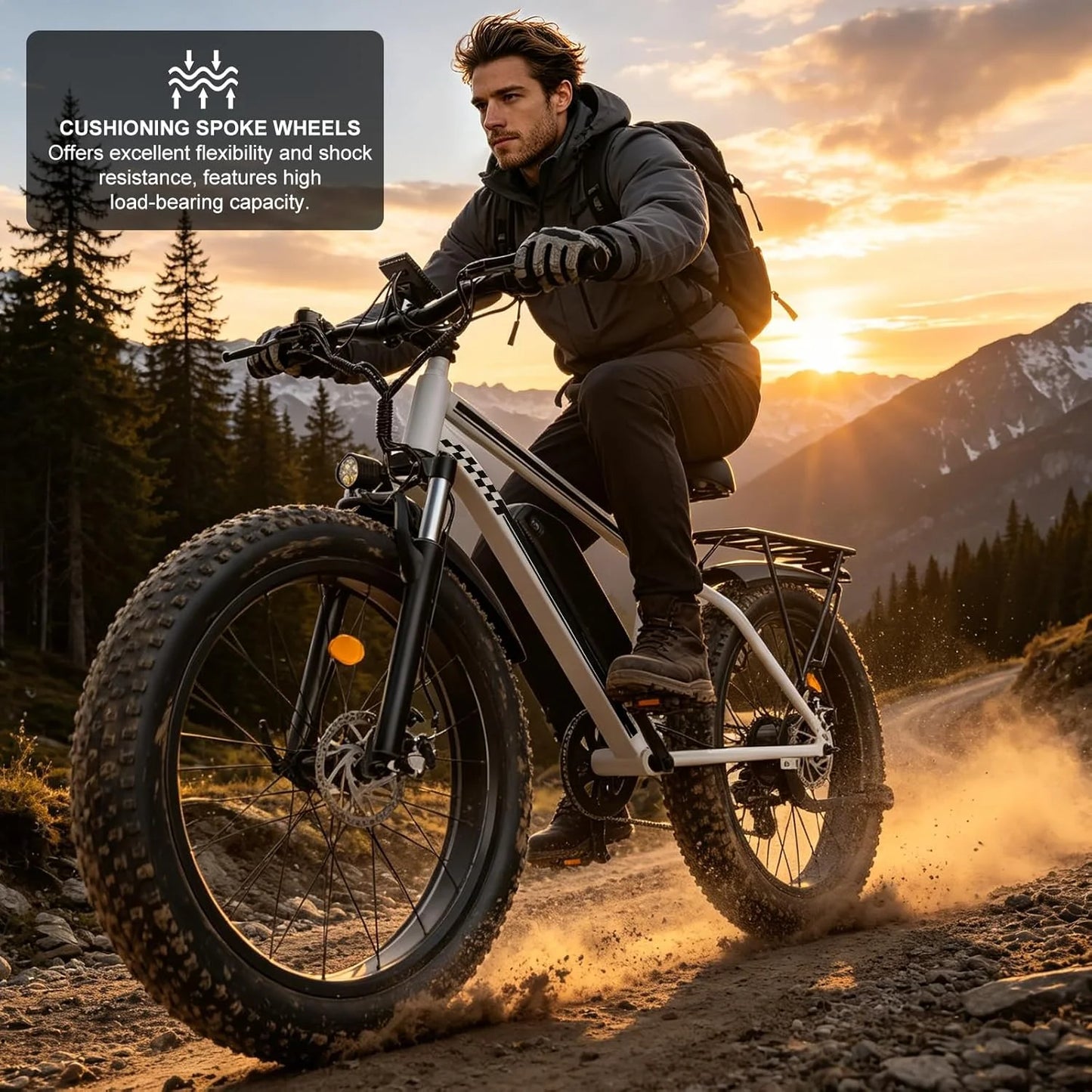 OBX Electric Fat Tire E Bike With Full Suspension Commuter