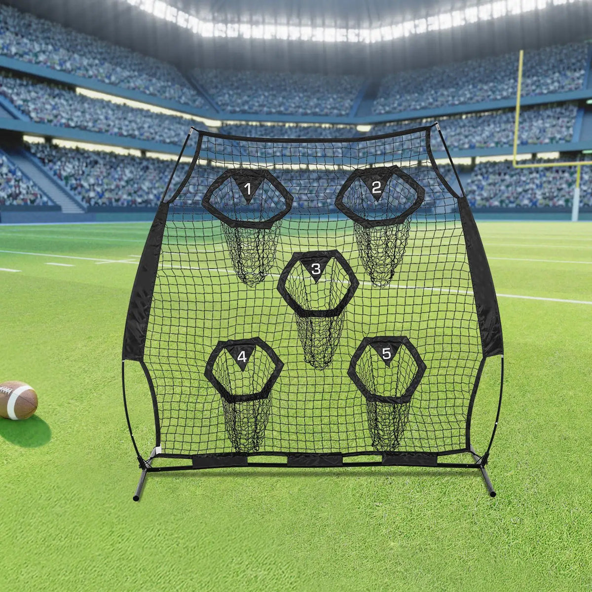 Football Target Net With Five Pockets For Quarterback Accuracy Training