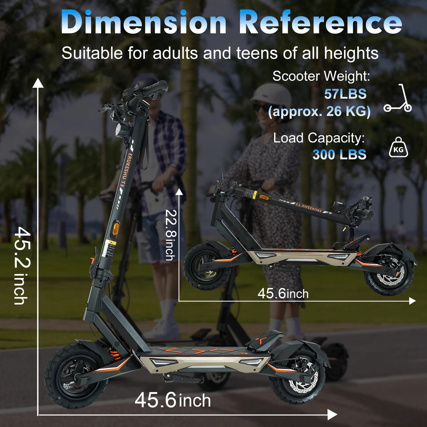 BIkydom 1500W Electric Scooter For Adults With Folding Design