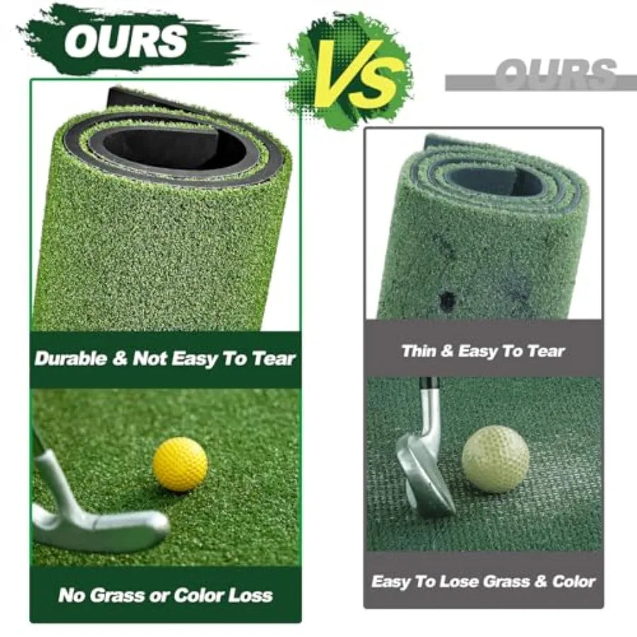 Golf Practice Turf Mat with Balls for Indoor Outdoor Training
