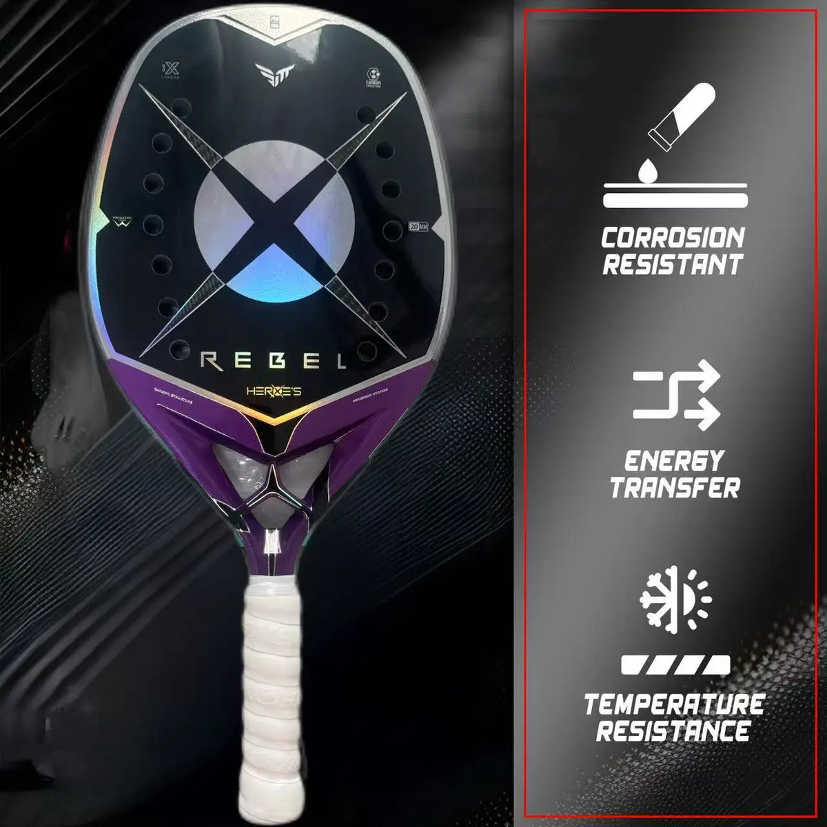 Carbon Fiber Beach Tennis Racket For Powerful Play