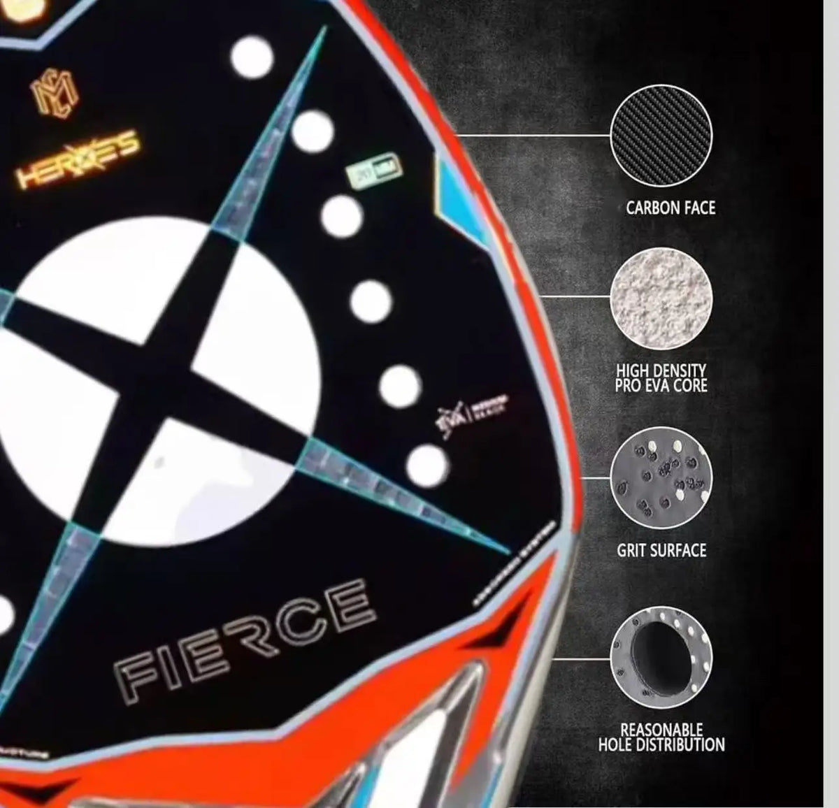 Carbon Fiber Beach Tennis Racket For Powerful Play