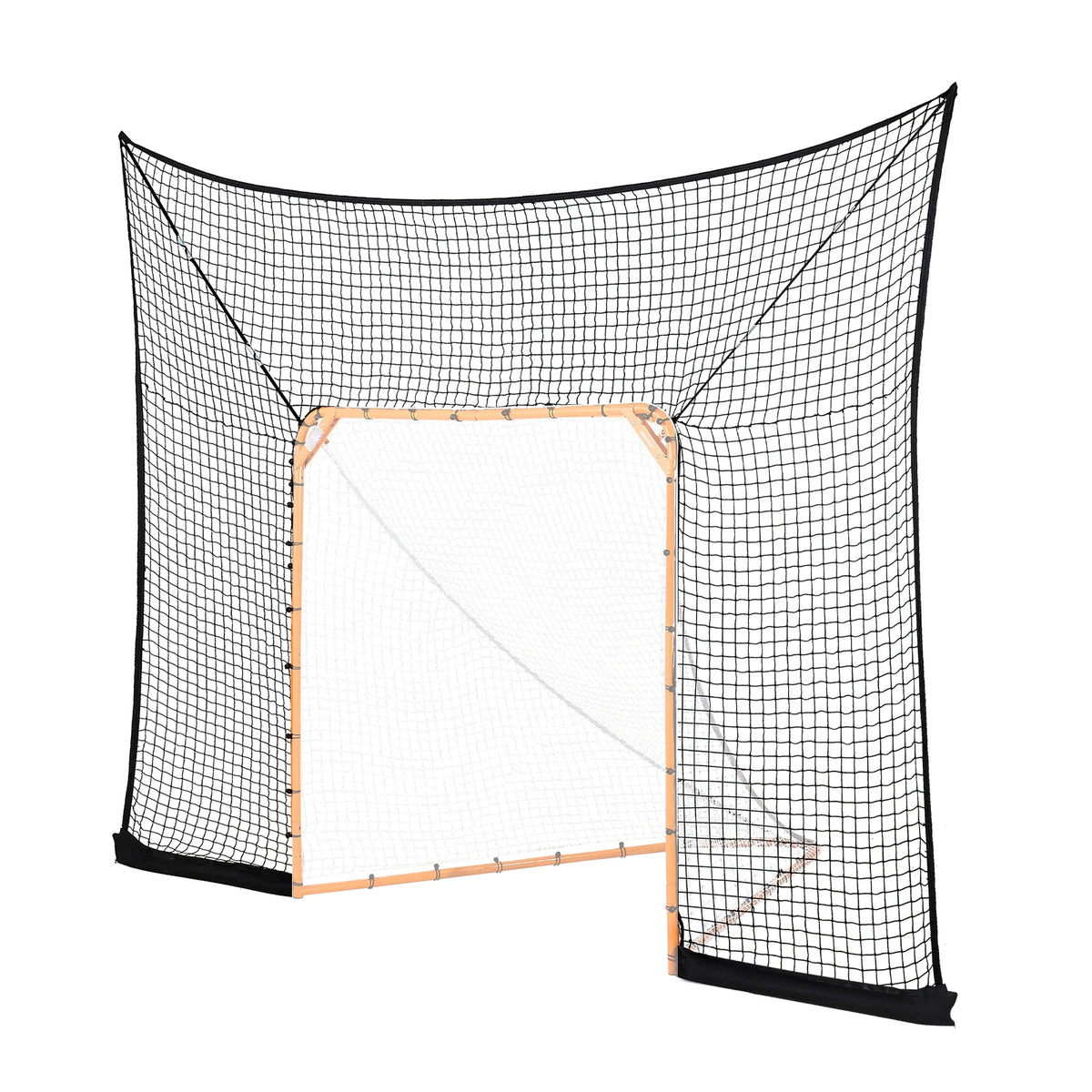 SucceBuy Hockey And Lacrosse Goal Backstop Net For Backyard Practice