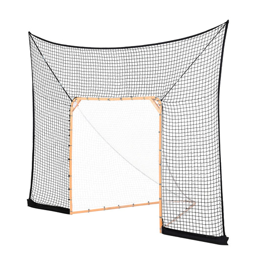 SucceBuy Hockey And Lacrosse Goal Backstop Net For Backyard Practice