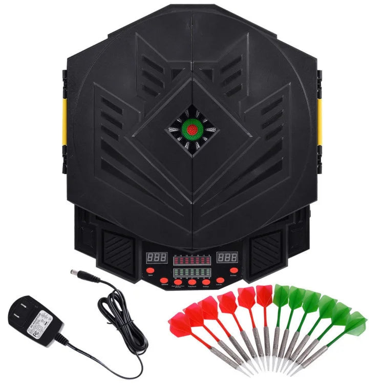 Electronic Dartboard Set With LCD Display And Dual Power Modes