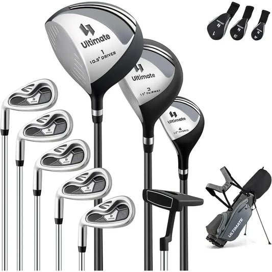 Golf Club Set with Driver, 3 Wood, Hybrid, Irons and Putter