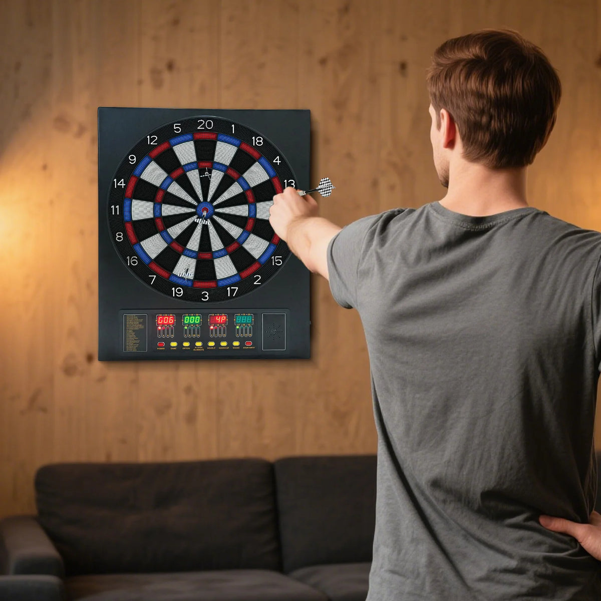 Electronic Dartboard Game Set With Automatic Scoring And LED Display