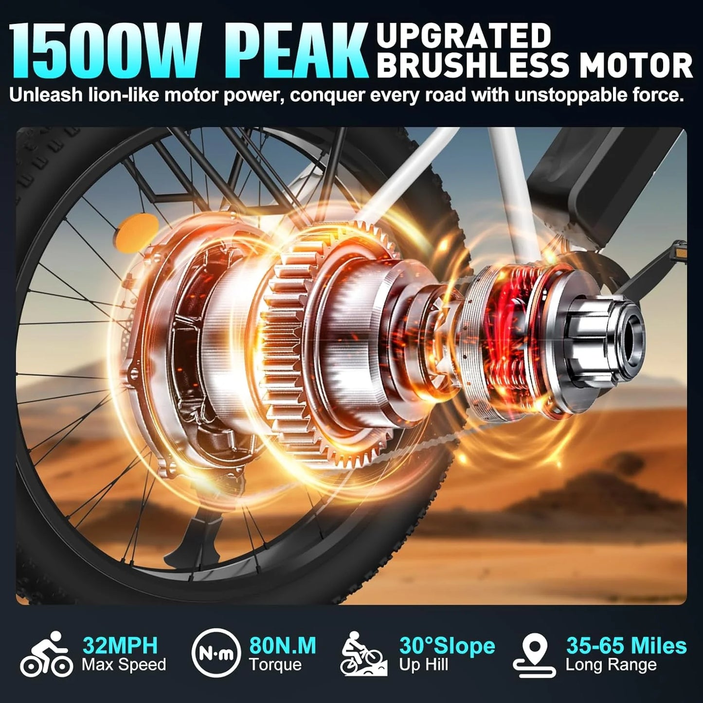 OBX Electric Fat Tire E Bike With Full Suspension Commuter