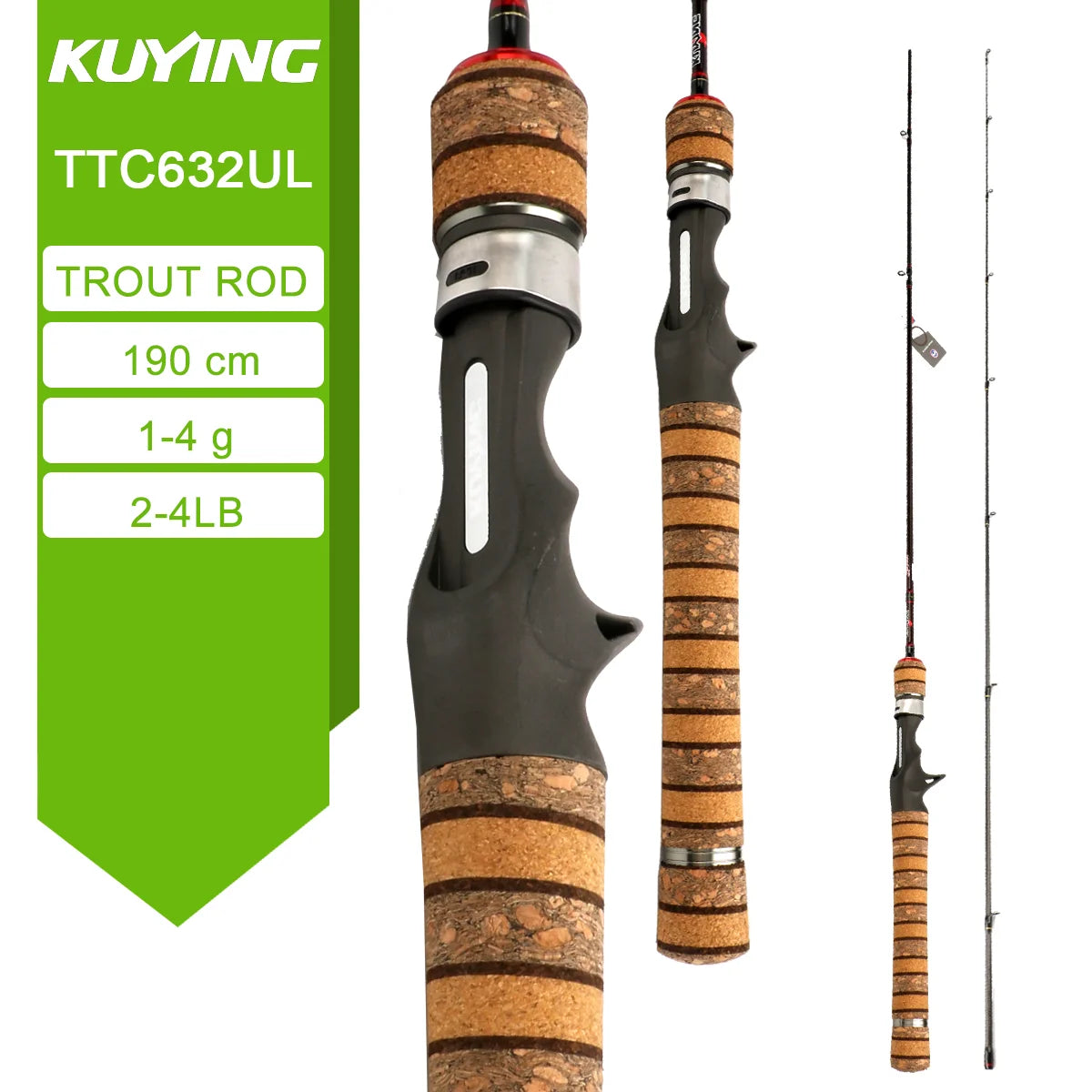 Kuying Teton Carbon Spinning Casting Fishing Lure Rod Fuji Parts