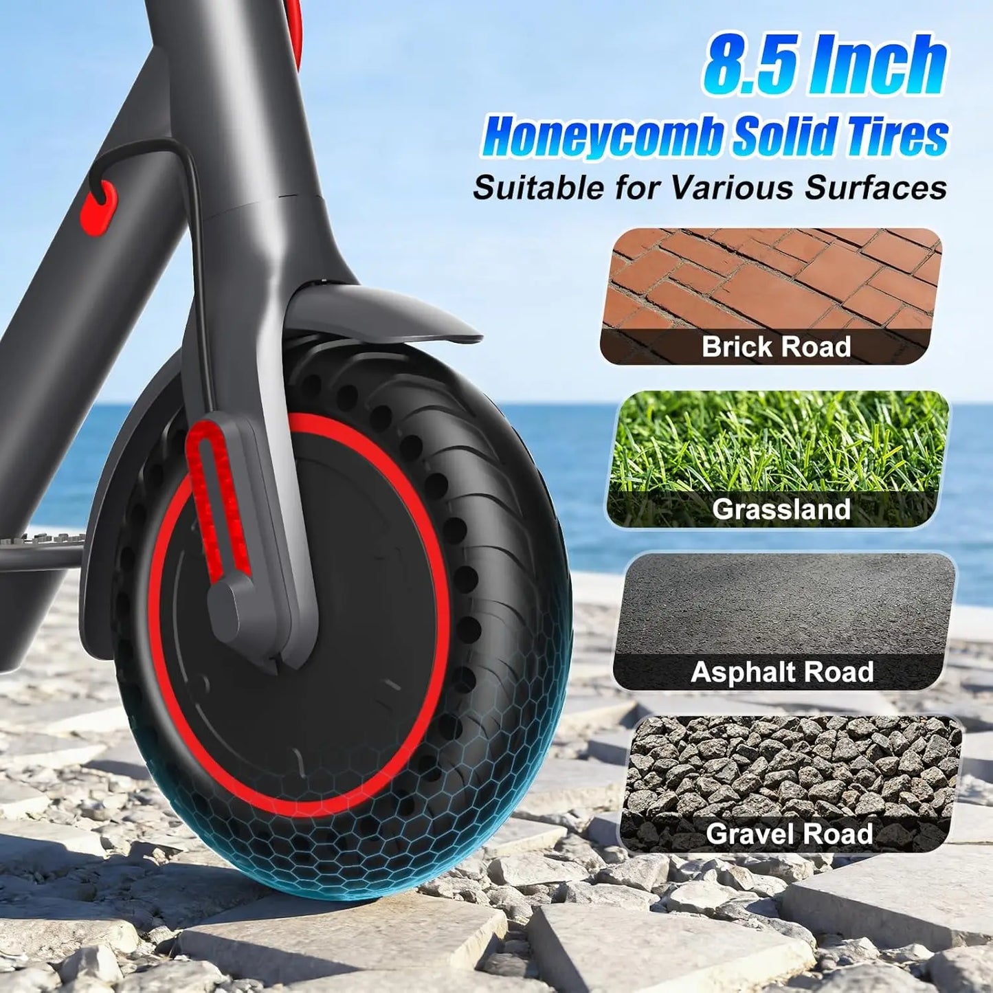OBX 500W Folding Electric Scooter For Adults With App Control
