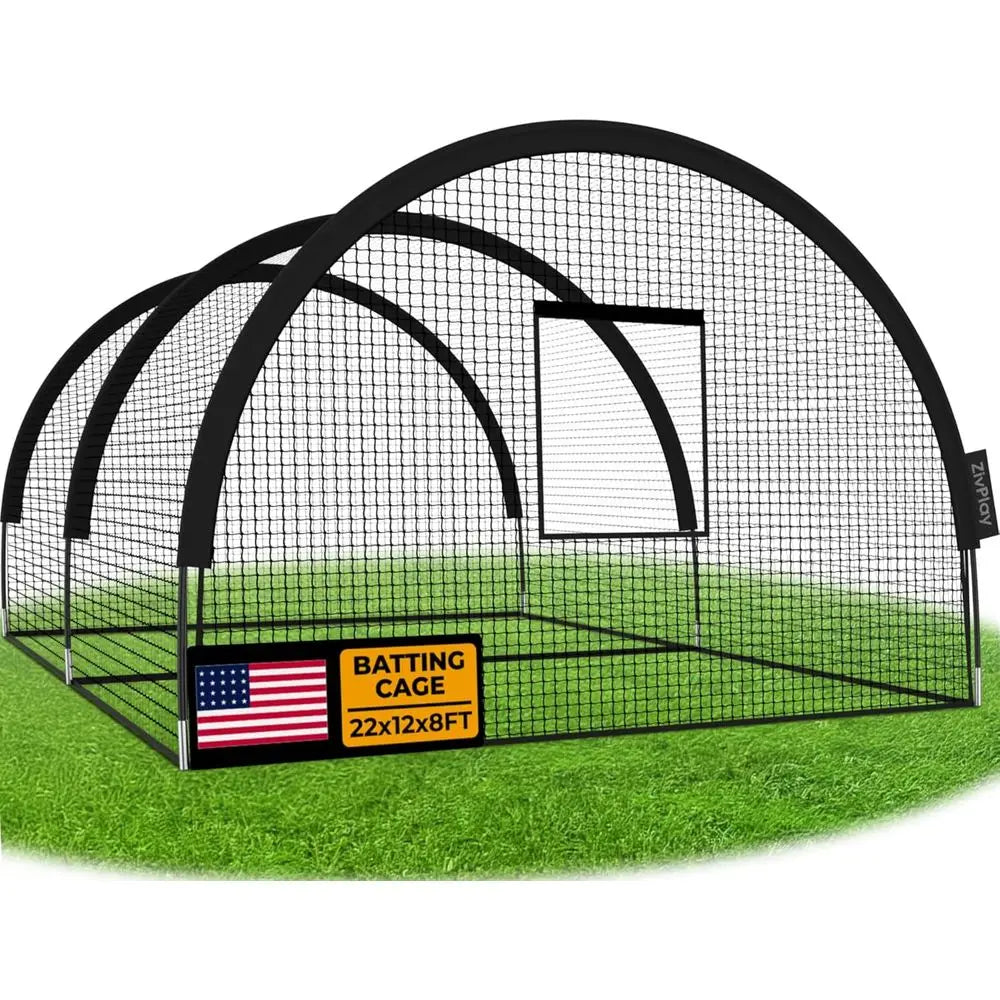 Portable Baseball Batting Cage Net With Pitching Line And Hole