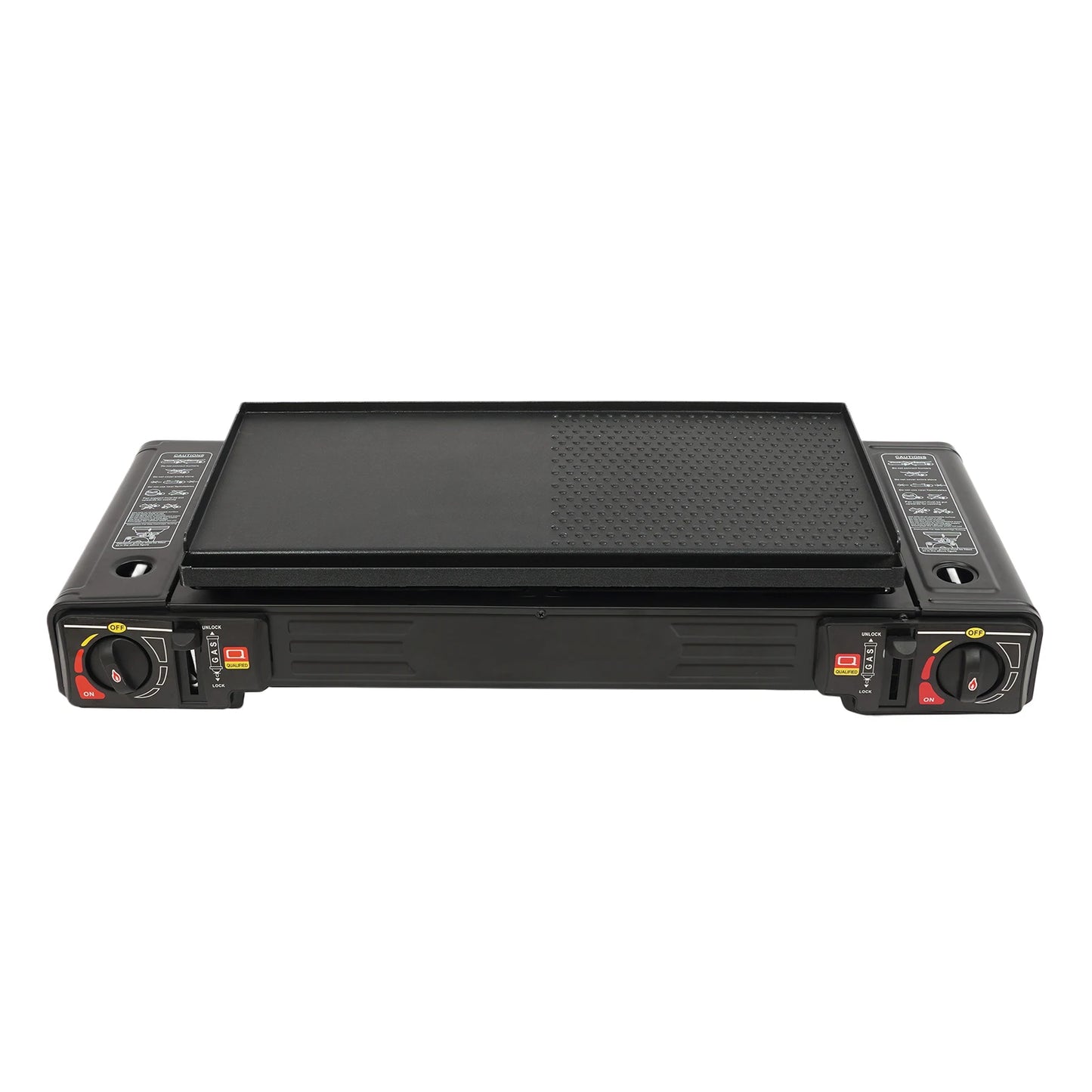 2 Burner Portable Camping Stove 2500W LPG Butane With Baking Tray