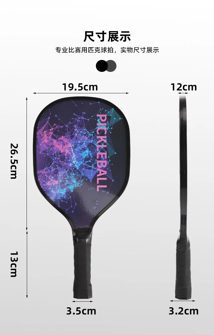 Pickleball Paddle Set With Two Rackets And Four Pickleballs