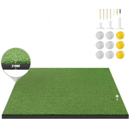 Golf Practice Turf Mat with Balls for Indoor Outdoor Training