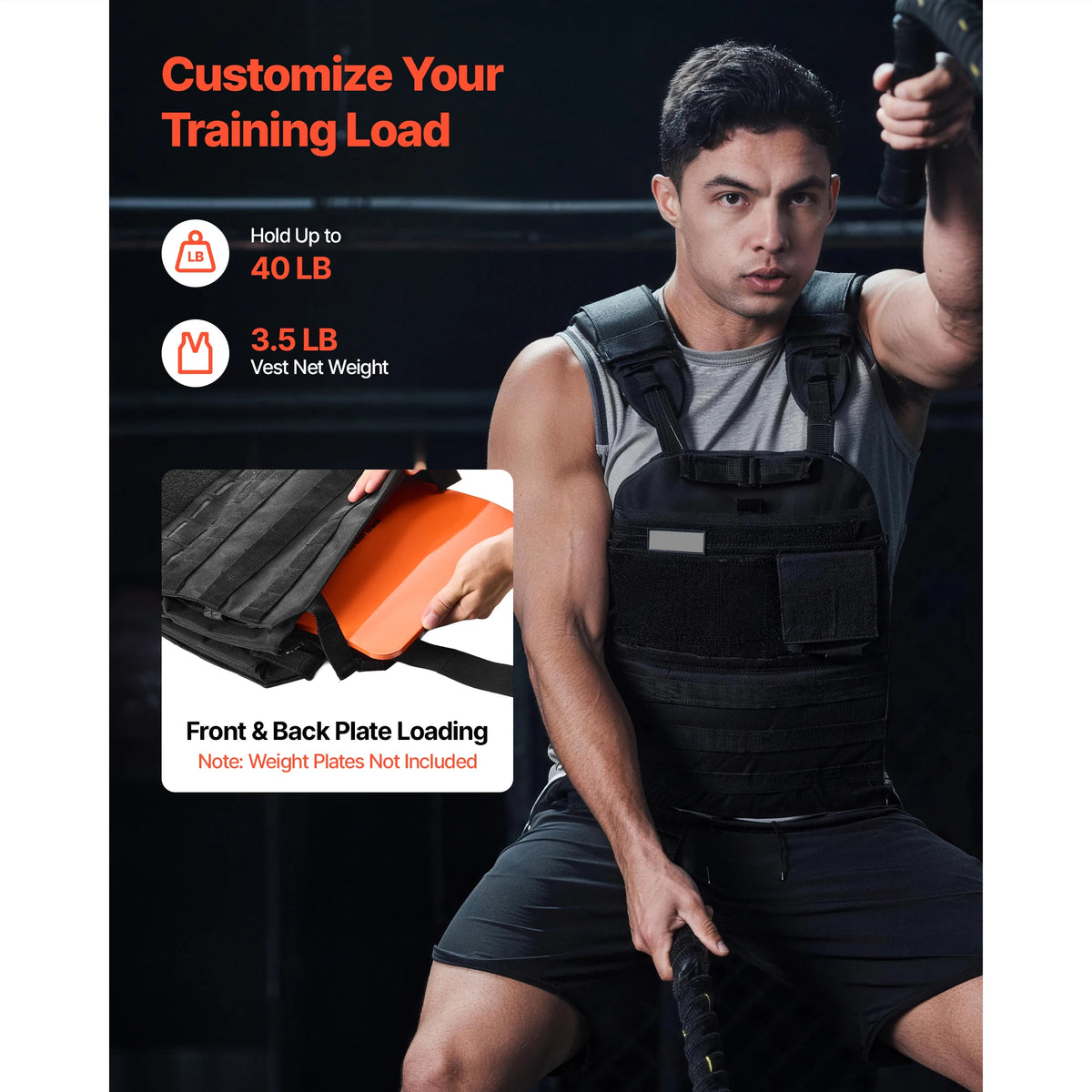 SucceBuy Weighted Vest With Shoulder Padding For Strength Training and Running