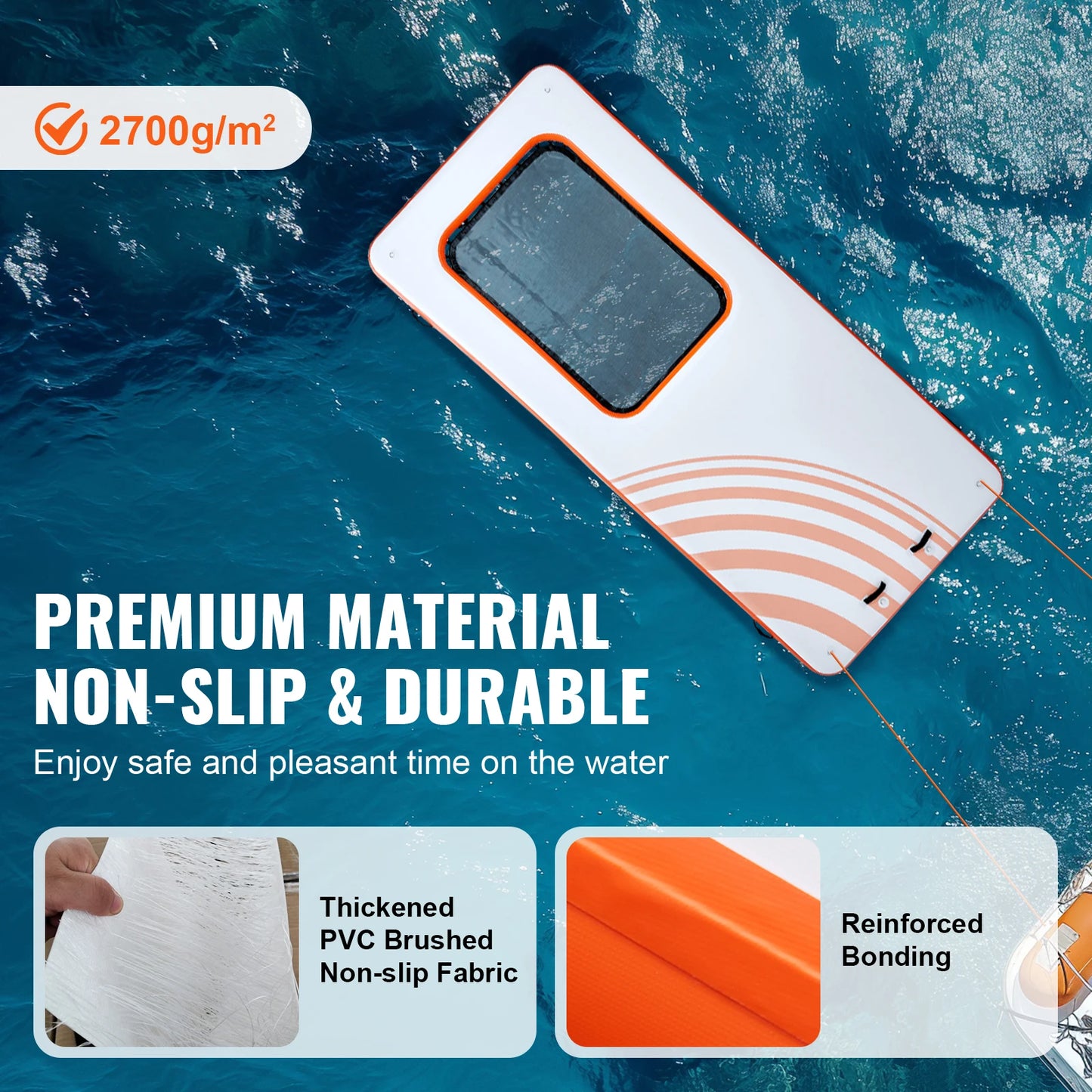 SucceBuy Inflatable Floating Dock Platform Non-Slip Water Mat