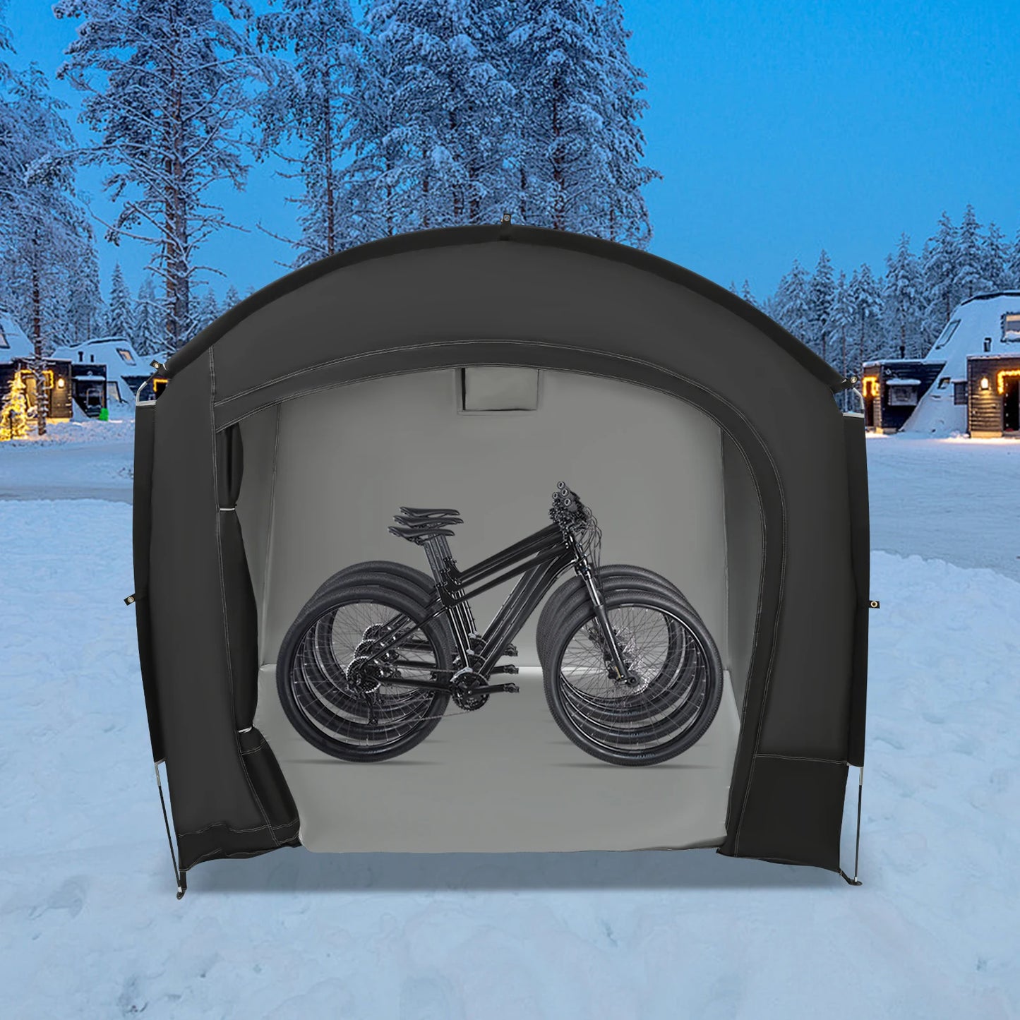 Portable Waterproof Bike Storage Shelter Tent For 3 To 4 Bikes