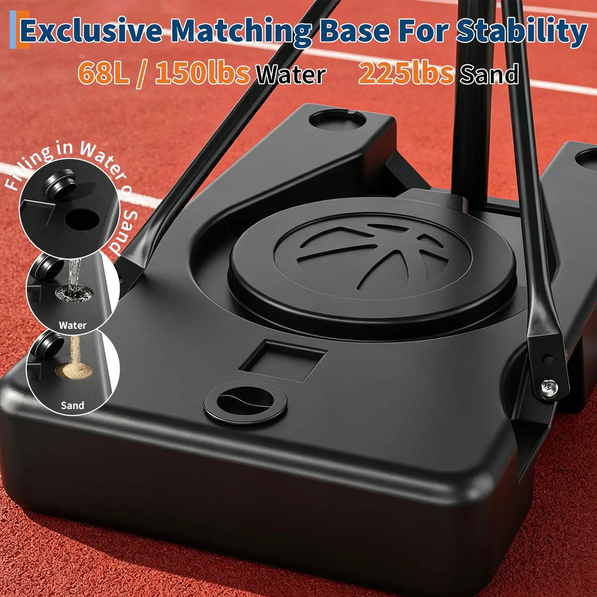 HiMISS Portable Adjustable Basketball Hoop With Wheels for Outdoor Play