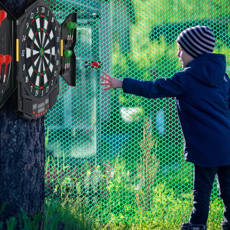 Electronic Dartboard Set With LCD Display And Dual Power Modes