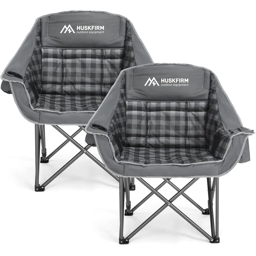 Heavy-Duty Camping Chair With Cup Holder and Cooler