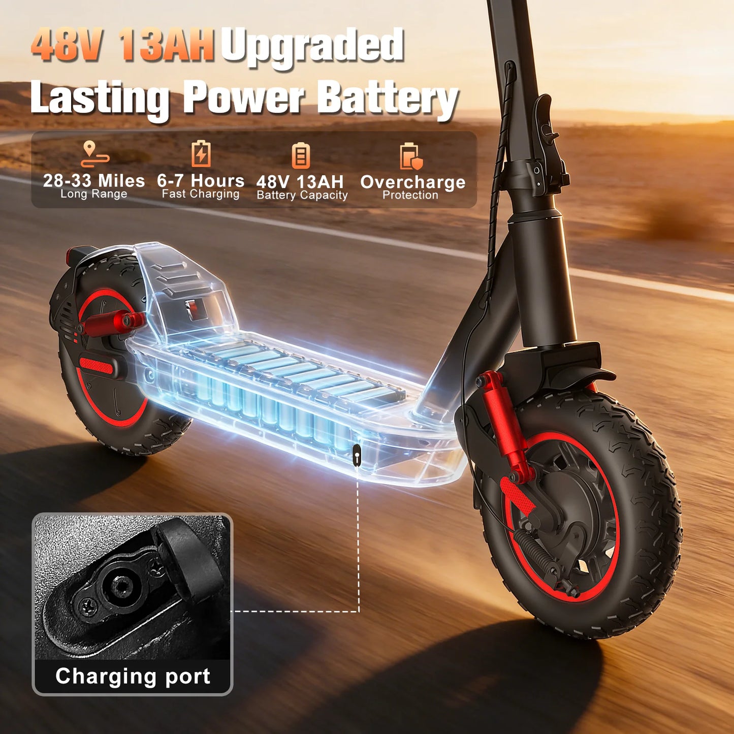 Obx Dual Motor Electric Foldable Scooter With Long Range
