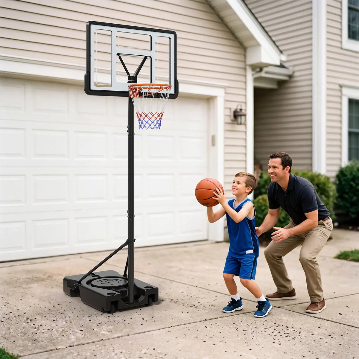 HiMISS Portable Adjustable Basketball Hoop With Wheels for Outdoor Play