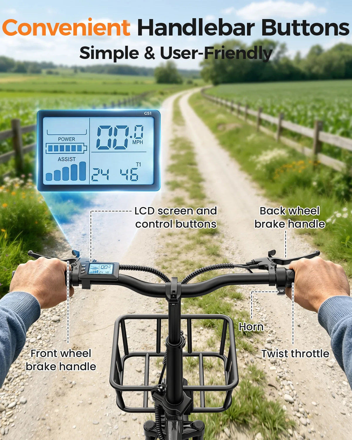 EILLEO Spacewalk Electric Tricycle for Adults with Cargo Basket