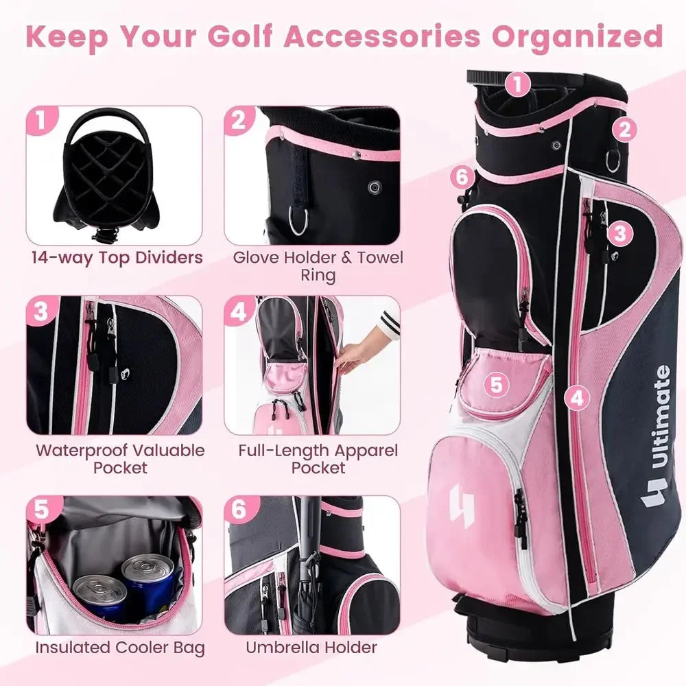 Ladies Golf Club Set With Driver Hybrid Irons And Putter
