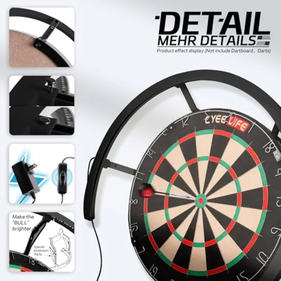LED Dartboard Light With Secure Universal Fit And Easy Assembly