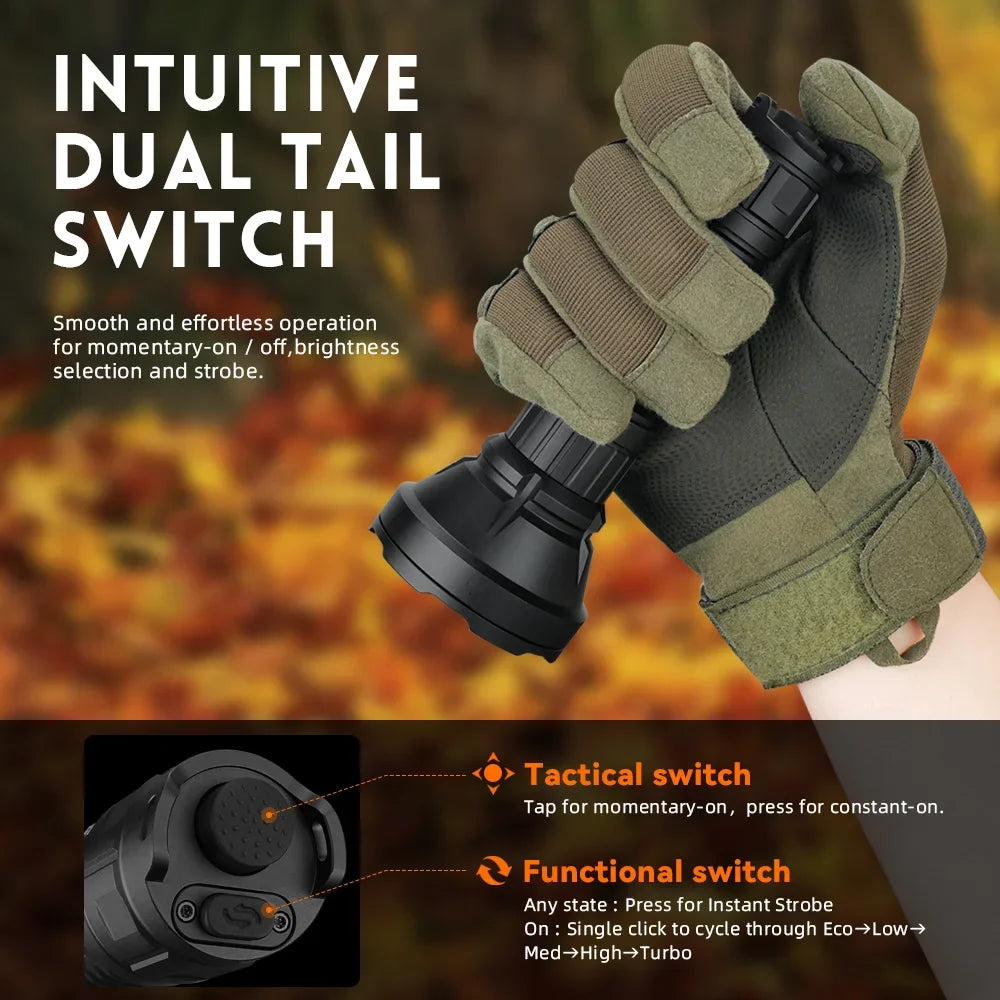 Sofirn SF26 21700 LED Flashlight 2000lm SFT40 Tactical Torch