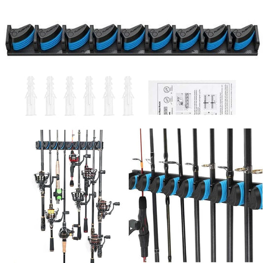 Wall Mounted Fishing Rod Holder Vertical And Horizontal Storage