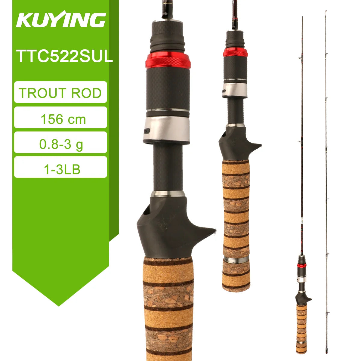 Kuying Teton Carbon Spinning Casting Fishing Lure Rod Fuji Parts