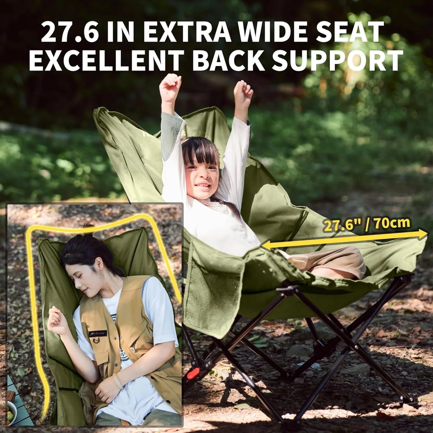 Naturehike High Back Moon Chair Camping Lounge Folding Portable Outdoor Seat
