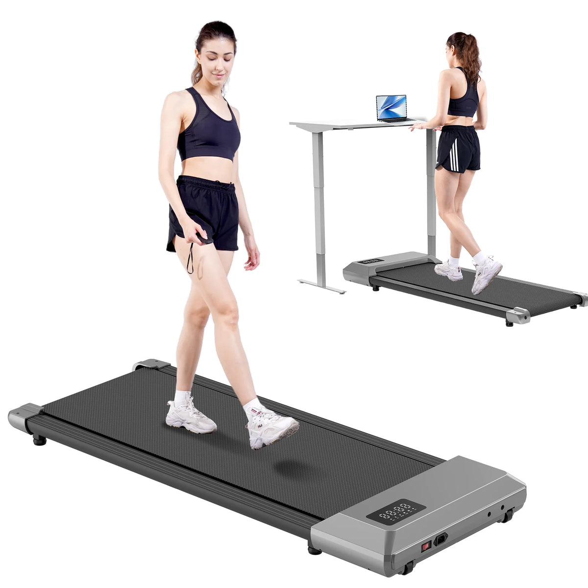 Superun Portable Under Desk Walking Pad Treadmill With LCD Display