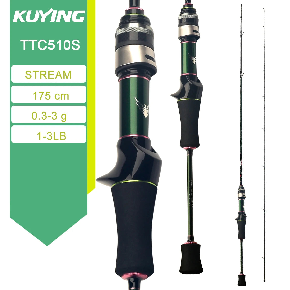 Kuying Teton Carbon Spinning Casting Fishing Lure Rod Fuji Parts