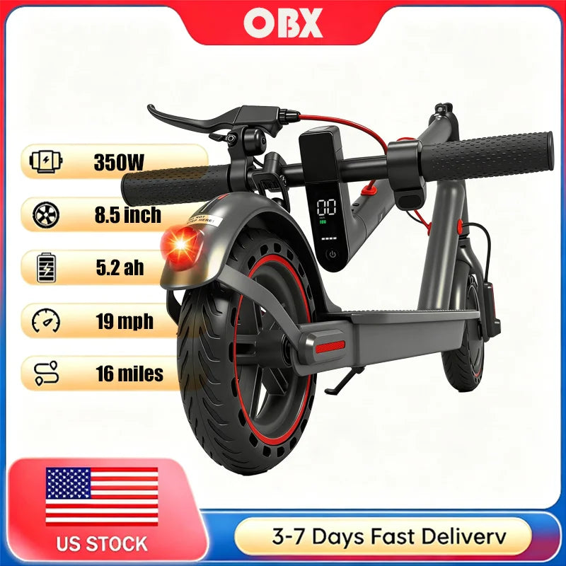 OBX 350W Foldable Electric Scooter For Adults With App Control