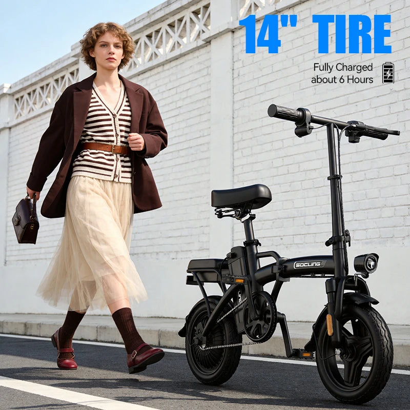 SOCLING G11 Foldable Electric Commuter Bike With Removable Battery